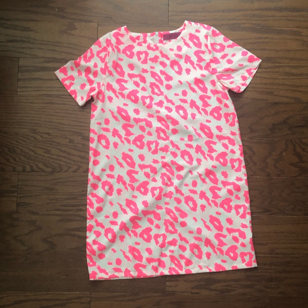 Boohoo Leopard Shift Dress